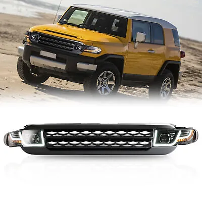 2PCS VLAND LED Headlights & Black Front Grille For 2007-2015 Toyota FJ Cruiser • $279.50