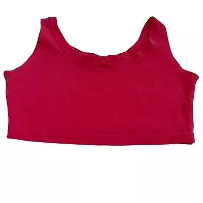 PARINELLO Midriff Tank Top Coral Half Shirt Size Large EUC • $9.99