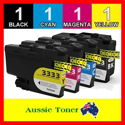 $64.20 • Buy 4x Ink Cartridge LC-3333 LC3333 BCMY For Brother DCP J1100DW MFC J1300DW Printer