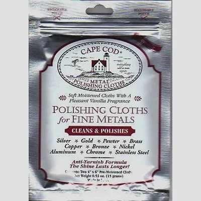 CAPE COD Fine Metal Polish Cloth 2pk 4 X 6  Watches Jewelry Cleans & Polish New! • $11.45