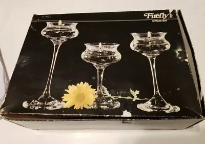 Vintage LE Smith Firefly II 3 Piece Oil Burning Floating Candle Set • £7.70