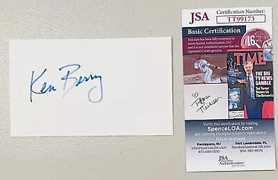 Ken Berry Signed Autographed 3x5 Card JSA Certified F Troop Mama’s Family • $89.95