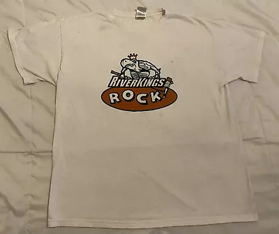 Memphis Mississippi Riverkings Logo “Riverkings Rock!” White XL T-Shirt CHL • $13.20