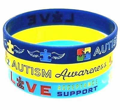 £2.99 • Buy Autism Acceptance Awareness Silicone Bracelet Wristband Wrist Band Support