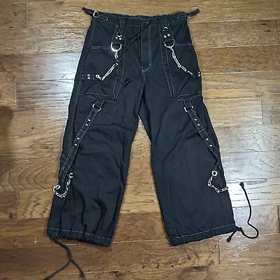 Tripp NYC Daang Goodman Black Wide Leg Bondage Raver Pants Y2K Size Men's Large  • $124.88