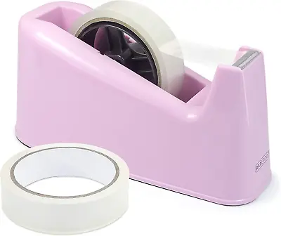 Rapesco 1487 500 Heavy Duty Tape Dispenser With 2 Tape Rolls Candy Pink • £14.21