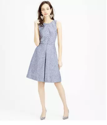 J.CREW J Crew ~ Size 00 XS ~ CHAMBRAY STRIPE Sleeveless CROSS BACK Dress A55 • $19.99