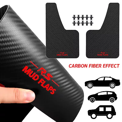 Carbon Fiber Texture Splash Guards Mud Flaps Universal For Car Sedan Hatchback. • $15.59