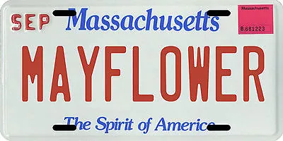 Mayflower Massachusetts Aluminum MA License Plate  • $14.95