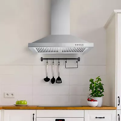 30in Wall Mount Kitchen Range Hood Stainless Steel 350CFM Vent LED 3-Speed New • $118.99