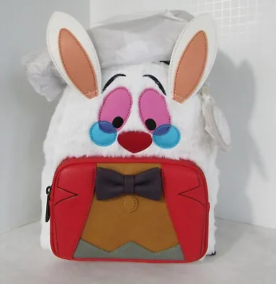 Disney Loungefly White Rabbit Mini Backpack Alice In Wonderland Cosplay NWT • $159.95
