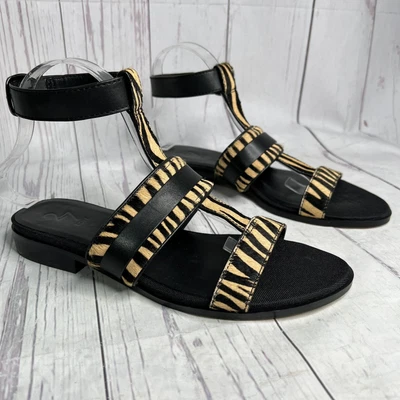 Naturalizer 27 EDIT Elva Calf Hair & Leather Sandals Women's Size 9 • £47.30