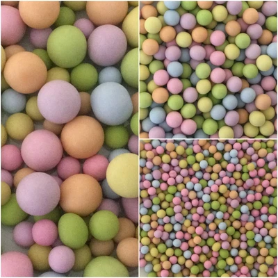 £3.50 • Buy Matt Pastel Chocolate Balls Cupcake Sprinkles Easter Cake Toppers Decorations