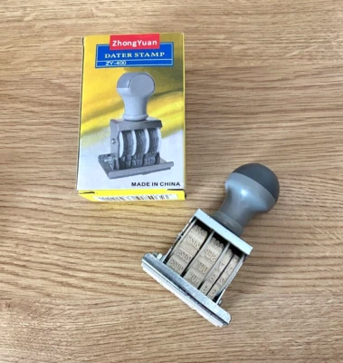 £5.10 • Buy Rubber Date Paid Stamp Stamper Home Office 2019-2030 Adjustable Day/Month/Year