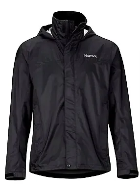 Marmot Sz 1X Big PreCip Eco Jacket Black Packable Rain Waterproof $120 NEW! • $54.99