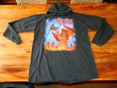 Rare VTG 1990s Meat Loaf World Tour 93 94 95 Hooded Long Sleeve Gig T-Shirt - XL • £149.99