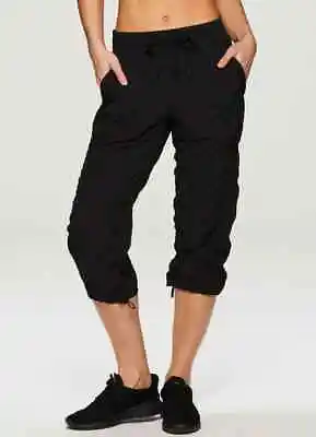 BNWT RBX Lumen Zumba Pants/Joggers Capri 3/4 Black (Gym Exercise Joggers) • £39.50