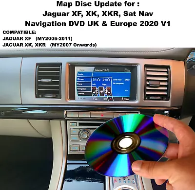 Jaguar Sat Nav Map Disc Update Navigation XFXKXKR DVD UK Ireland Europe • £21.50