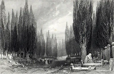£45 • Buy DARK TREE, STILL SAD WHEN OTHERS’ GRIEF IS FLED 1842 Joseph Bentley ENGRAVING