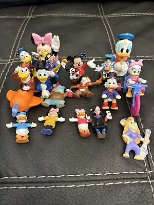 Lot Of 17 Vintage Miniature Disney Figures Mickey Mouse Donald Duck Hong Kong • $40.49