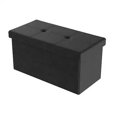 Lavish Home 30-inch Folding Storage Ottoman With Removable Bin Gray • $31.29