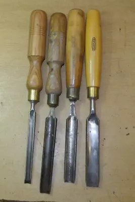 Job Lot Of Vintage Marples Carpenters Gouges Chisels Carpentry Tools • £0.99