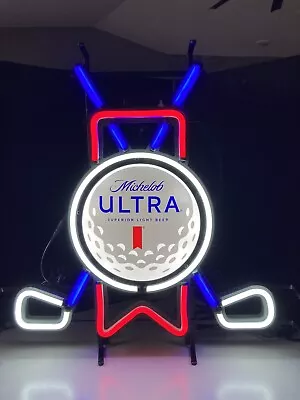 ✅ Michelob Ultra Golf Ball / Club Iconic LED Beer Bar Sign Light Opti Neon • $350