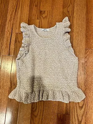 Madewell Nicollet Ruffle Sweater Tank Medium Ruffles Sleeveless • $29