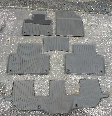 Volvo XC90 2016-22 OEM All Weather 1st 2nd 3Rd Row Rubber Floor Mats Charcoal  • $140