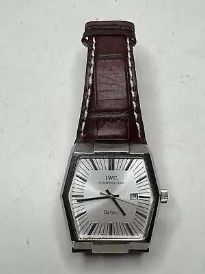 IWC Schaffhausen  Da Vinci Watch Men's Vintage Red Leather Classic • $2093