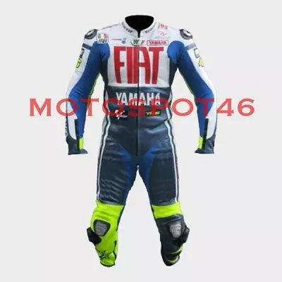 Motorcycle Leather Racing Suit One Piece Regular Size Custom Rossi VR46 Yamaha • $599