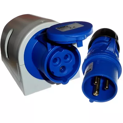 16 Amp Plug And Wall Or Machine Mount Socket 3 Pin 230V IP44 IEC/CEE Connector • £14.95