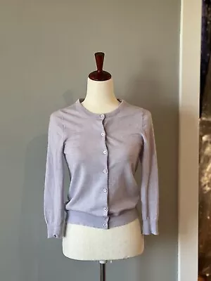 Jcrew Fine Italian Cashmere Cardigan Lavender Size Small • $8.99