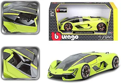 Bburago 1:24 Green Lamborghini Terzo Millennio Diecast Model Car 18-21094GRN • $27.99