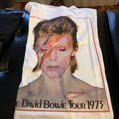 NWT Mens GAP Graphic Tee T-Shirt The DAVID BOWIE Tour 1973 Ziggy Stardust MED • $15