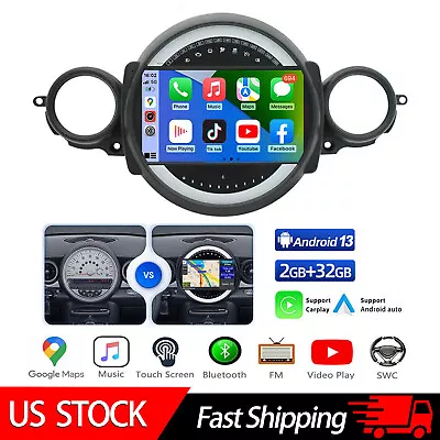 Android 13 GPS Carplay GPS Car Stereo Radio For BMW Mini Cooper R56 2007-2014 9  • $237