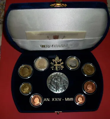 VATICAN 2002 SET PROOF 8 Coins + Medal  John Paul II ( 1978 - 2005 ) • $1174.99