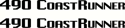 $25 • Buy Quintrex 490 COASTRUNNER Fishing Boat Sticker Decal Marine Coast Runner Set