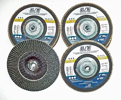 USA Made Elite  Flap Disc Tool  7 X 5/8 Inch Zirconia Alumina  40 Grit  10 PACK • $32.99