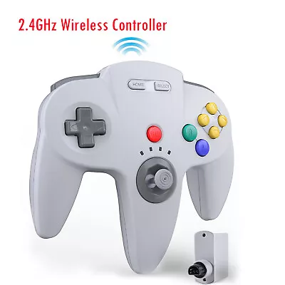 2.4G Wireless N64 Controller Rechargeable Gamedpad For Nintendo 64 W/Rumble Pak • $11.34