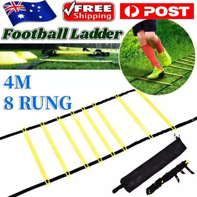 4M Agility Speed Sport Trainning Ladder Soccer Fitness Boxing 8Runs Bag Gym NEW • $13.99