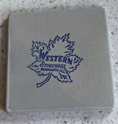 Maple Leaf Brand Western Stoneware Company Advertising Tile Monmouth IL 6”x6” • $12