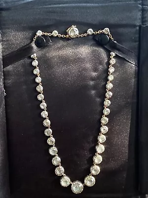 Antique Old Mine Cut Diamond Necklace  • $10000