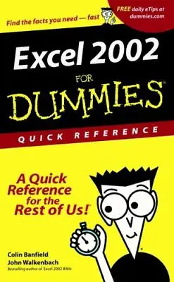 $5.70 • Buy Excel 2002 For Dummies Quick Reference [  ] Used - VeryGood