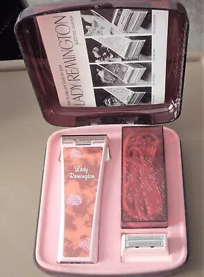 Vintage Lady REMINGTON Electric Shaver Razor Pink/Red Case #2M2L • $24.49