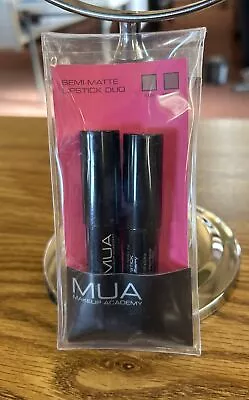 MUA Makeup Academy Semi-Matte Lipstick Duo FLESH/MULBERRY NIP • $12.88