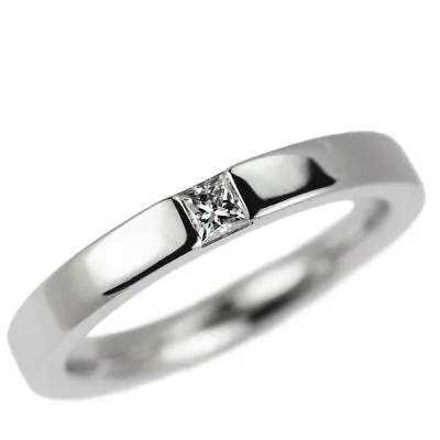 Harry Winston Pt950 Princess Cut Diamond Ring - Auth Free Shipping From Japan- A • $809