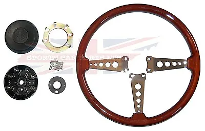 New Wood Steering Wheel And Adaptor For MGB 1970-1976 OE Type Wheel In Wood • $399.95