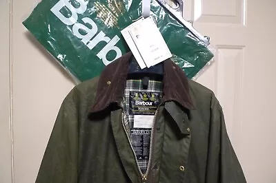 $299 • Buy Barbour- A200 Border Waxed Cotton Jacket--sage - Rarely Used-made @ England-42