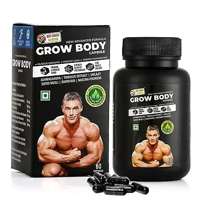 BODY GROW Fast Weight Gain Pills Muscle Gainer WEGHT GAIN 60 CAPSULES MEN • $9.99